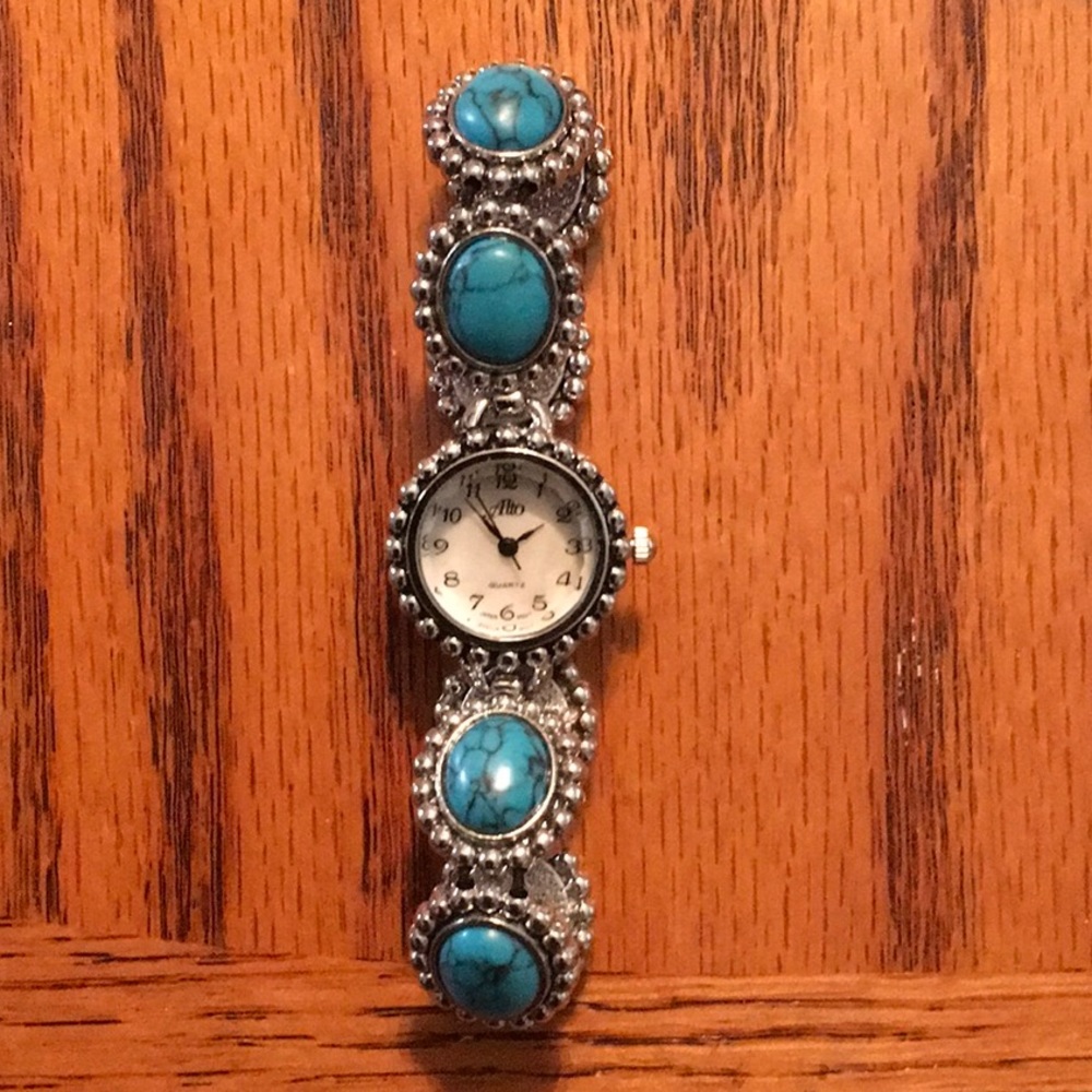 Alto turquoise color cabochon watch